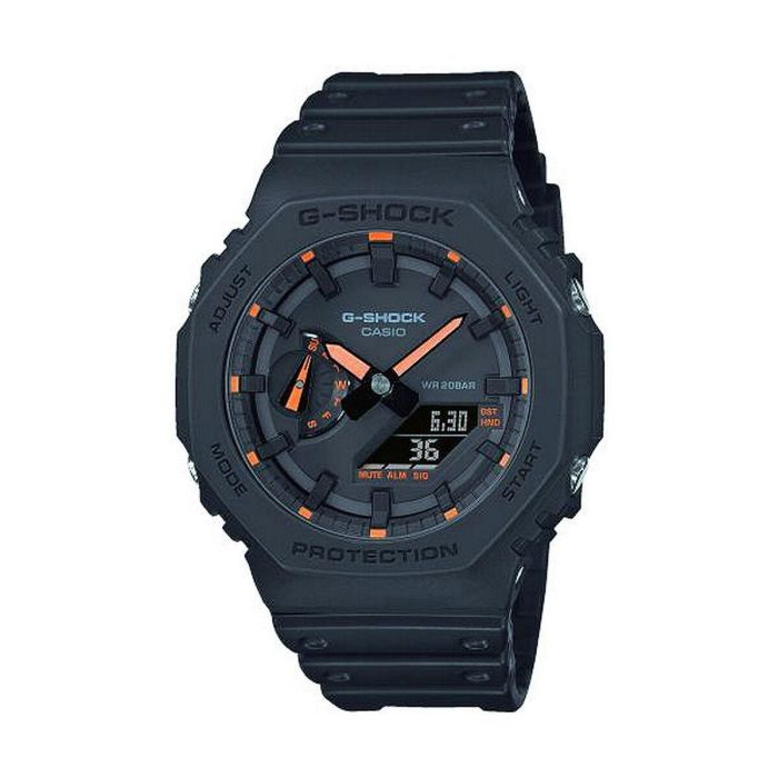 Reloj Hombre Casio G-Shock OAK - NEON ORANGE INDEX Negro (Ø 45 mm) Reloj Hombre Casio G-Shock OAK - NEON ORANGE INDEX Negro (Ø 45 mm)