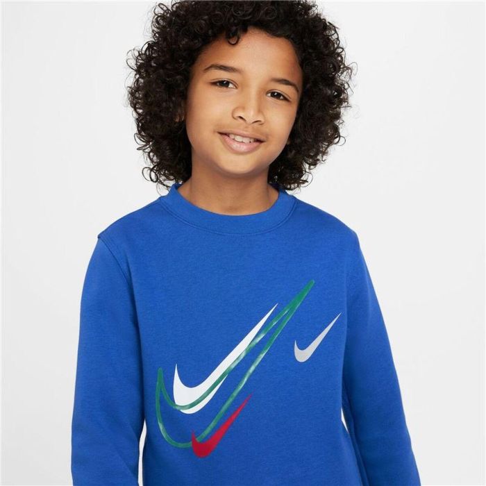 Sudadera sin Capucha Niño Nike NSW SOS FLC CREW Azul 2