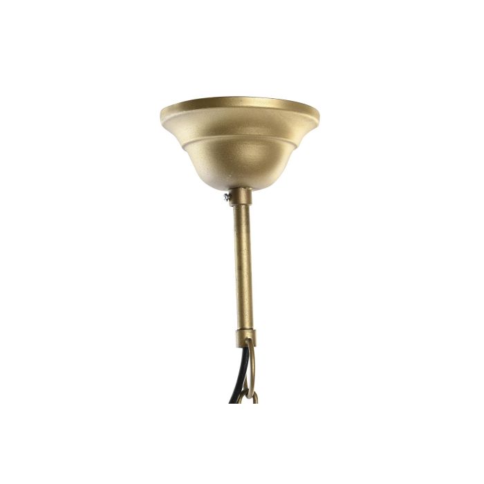 DKD Home Decor Lámpara de Techo Vintage LED E27 de Metal, Color Dorado, con 1 Bombilla de 50W, Medidas 41x41x49 cm 2 DKD Home Decor Lámpara de Techo Vintage LED E27 de Metal, Color Dorado, con 1 Bombilla de 50W, Medidas 41x41x49 cm 2