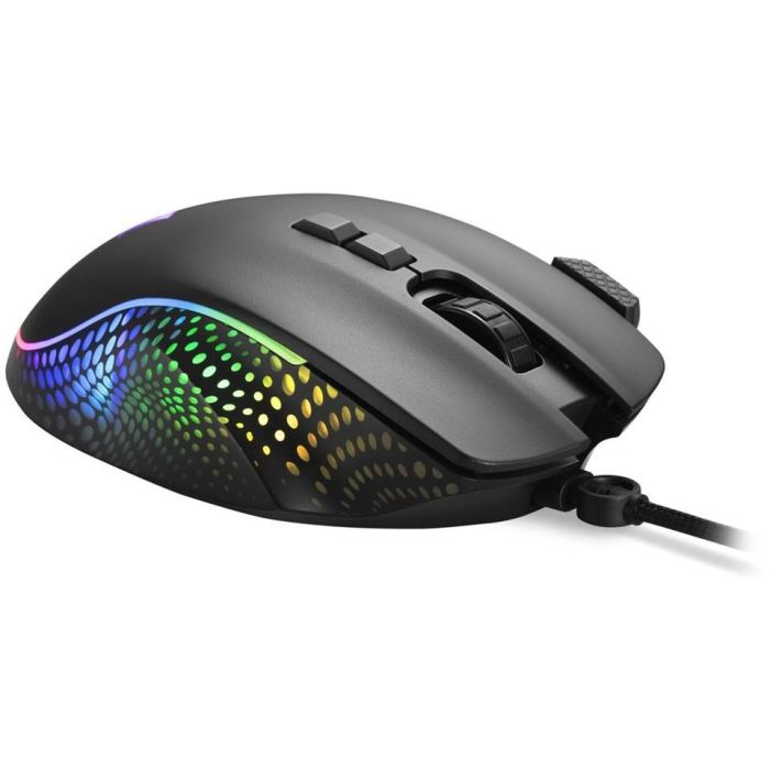 Sharkoon SHARK Force 3 Ratón Gaming Óptico USB Tipo A para Mano Derecha, 12800 DPI, 8 Botones, Iluminación Multi, Cableado, Negro 4