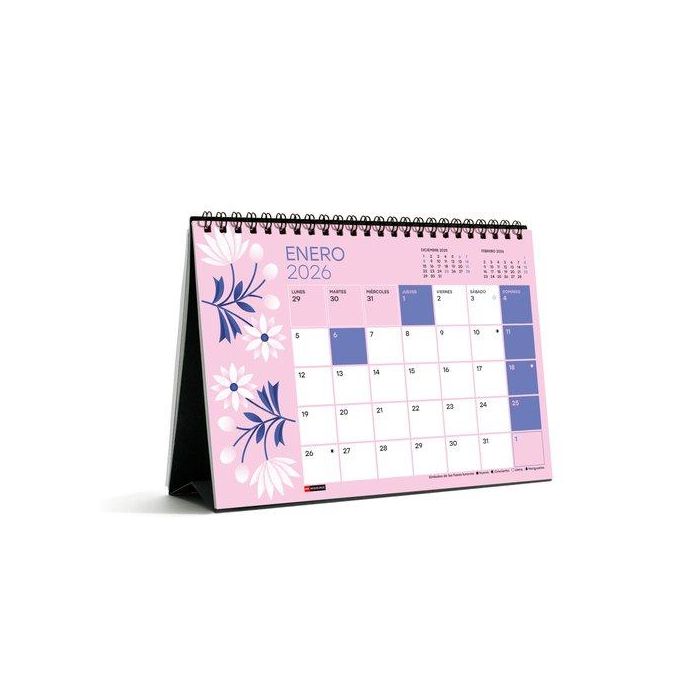 Calendario (2026) Miquelrius Sobremesa Trends Flores Mensual Para Escribir A5 210X148,5