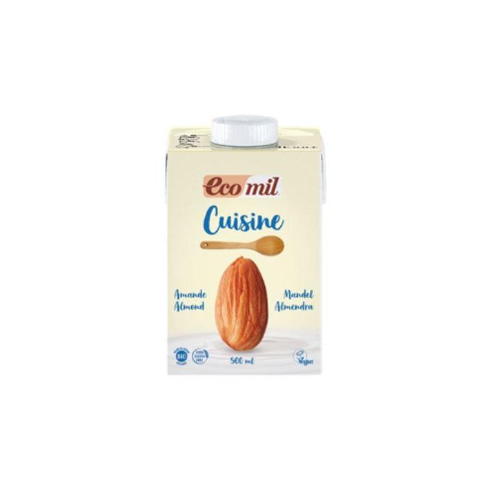 Ecomil Cuisine Almendra para Cocinar Bio 500ml - Alternativa Vegana sin Gluten a la Nata