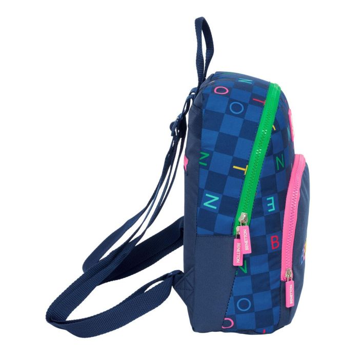 Mochila Benetton Damero Azul marino 25 x 30 x 13 cm 3