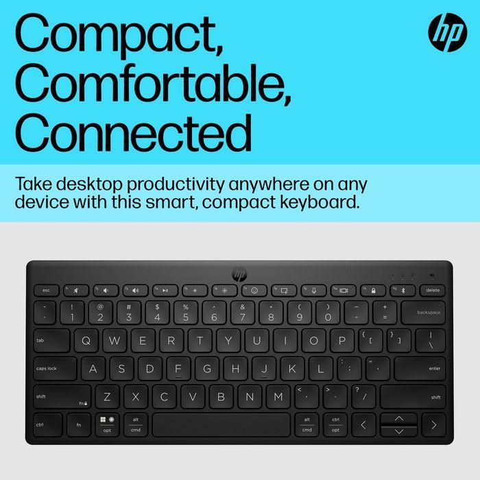 HP 355 Compact Multi UK - Teclado Inalámbrico Bluetooth Cómodo Compacto para Escritorio y Portátil 2