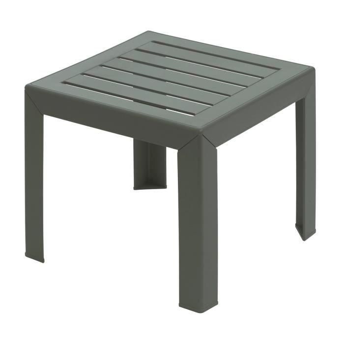 Mesa de centro - GROSFILLEX - Miami - Verde bosque - 40x40 - Resina