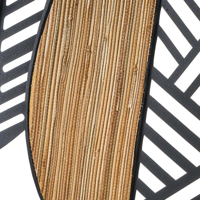 Decoración de Pared Negro Natural Hierro Fibra natural 81 x 4,5 x 102 cm 4