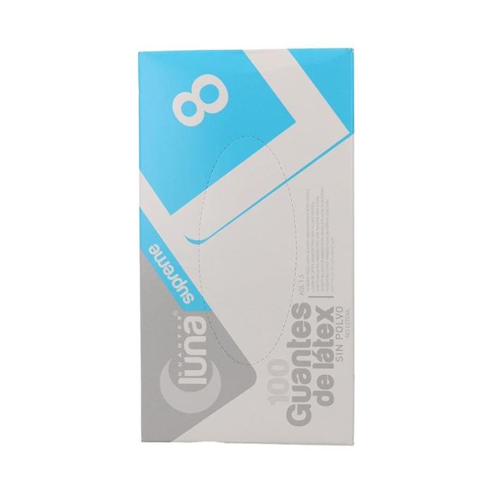 Luna Guantes de Látex Blanco Crema sin Polvo Talla Grande