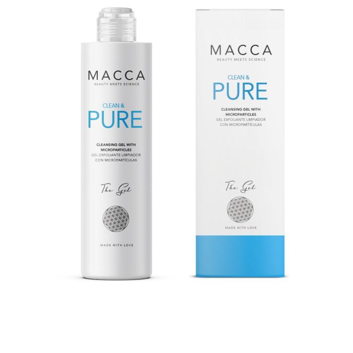 Macca Gel Limpiador Exfoliante CLEAN & PURE con Micropartículas Calmante y Antiinflamatorio 200 ml