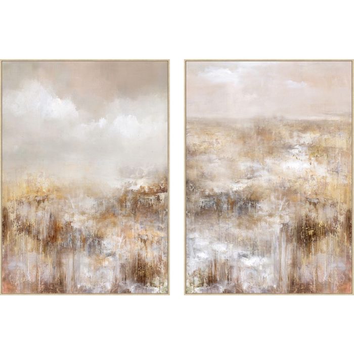 DKD Home Decor Cuadro Decorativo de Pared Glam Abstracto Dorado Rosa Palo de Lienzo y PS 143x103x4.5 cm (2 Unidades) DKD Home Decor Cuadro Decorativo de Pared Glam Abstracto Dorado Rosa Palo de Lienzo y PS 143x103x4.5 cm (2 Unidades)