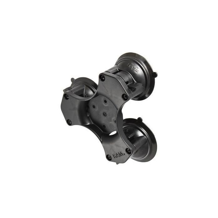 RAM Mounts RAP-365-224-1BU - Base con triple ventosa Twist-Lock y patrón de orificios AMPS para superficies lisas