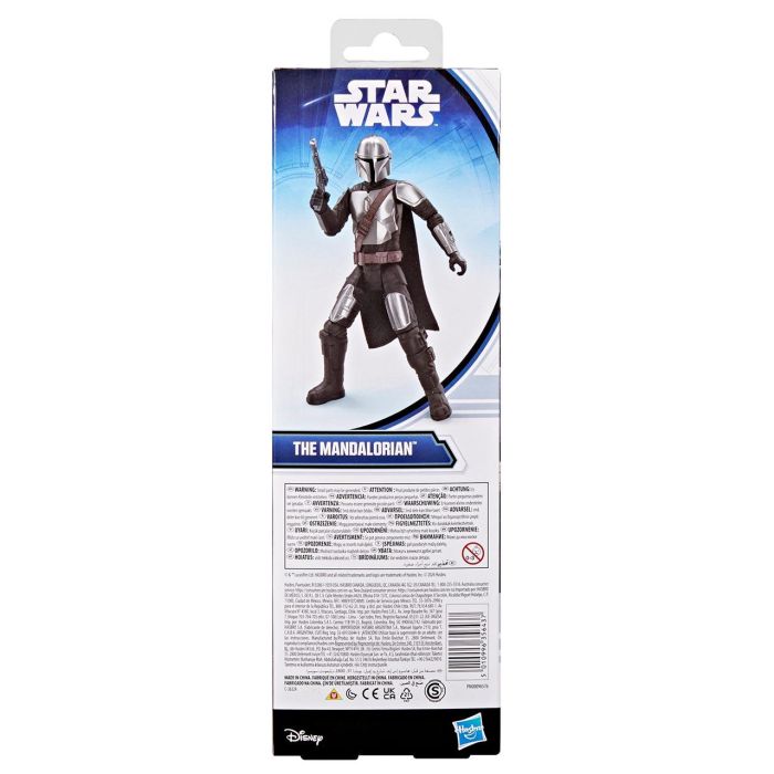 Hasbro G2688 Star Wars Titan Series Figura Mandaloriano 30 cm Articulada con Bláster y Capa Removible, Juguete de Acción para Niños