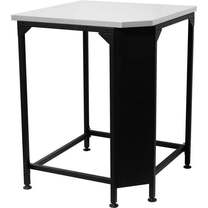 Mesa de esquina - COZZE - Encimera de acero inoxidable - Negro Mesa de esquina - COZZE - Encimera de acero inoxidable - Negro