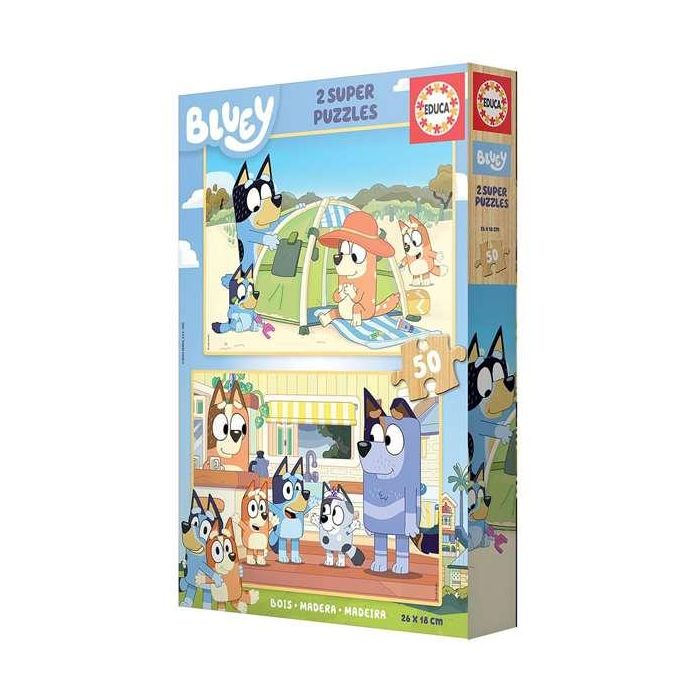 Educa Puzzle 2x50 Bluey Madera 100 Piezas 2