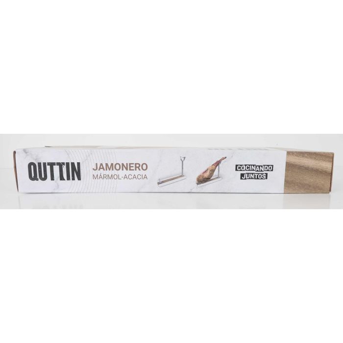 Soporte Jamonero de Mármol y Acacia Quttin (3 Unidades) 4 Soporte Jamonero de Mármol y Acacia Quttin (3 Unidades) 4