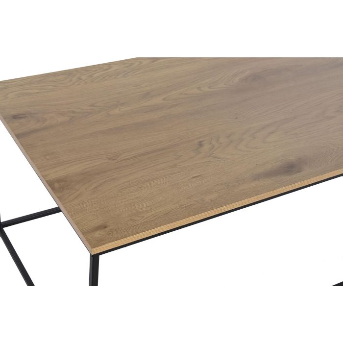 DKD Home Decor Mesa Centro Urban de Metal y MDF Natural Negro Desmontable 110x60x44.5 cm 1