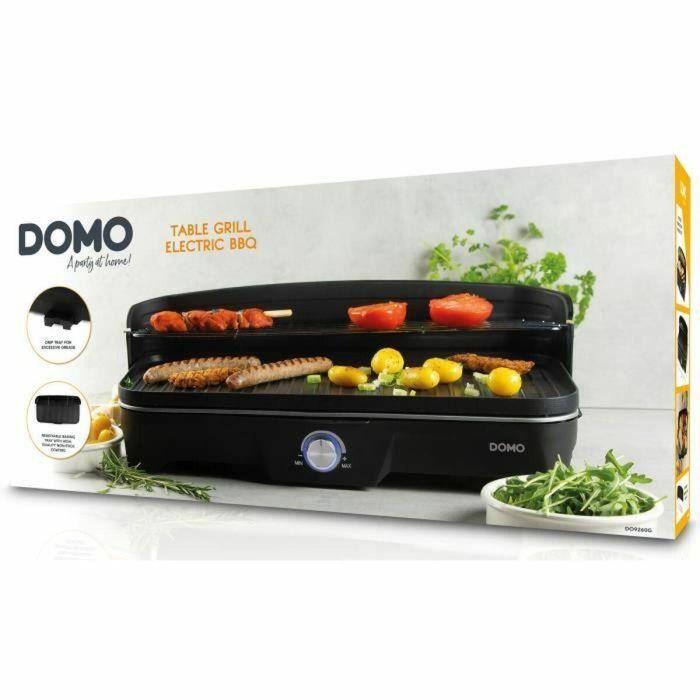 Domo DO9260G Parrilla de Mesa BBQ Eléctrica 2200W 2