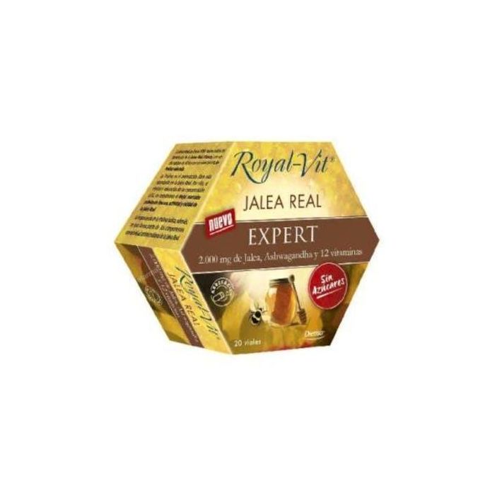 Royal Vit Expert Jalea Real Sin Azúcar 20 Viales con Ashwagandha y 12 Vitaminas