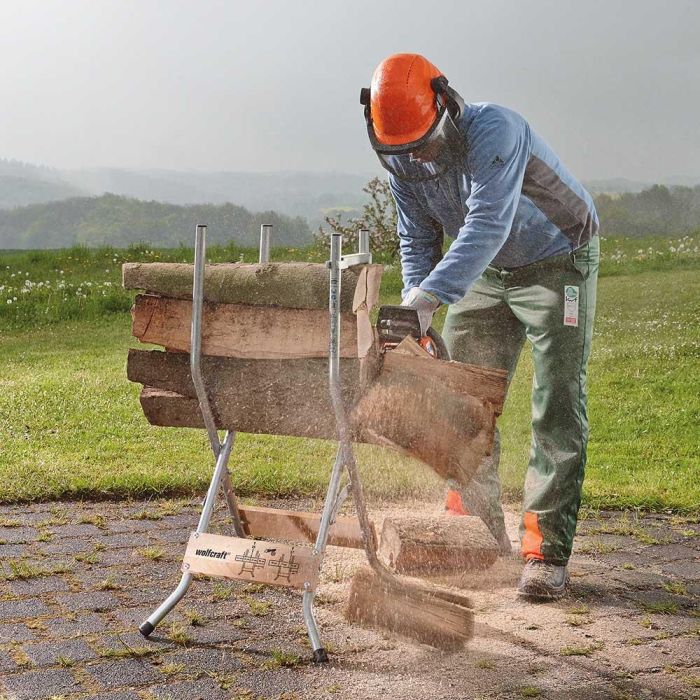 Wolfcraft 5119000 Soporte para Cortar Leña con Motosierras, 54 x 60 x 100 cm 2