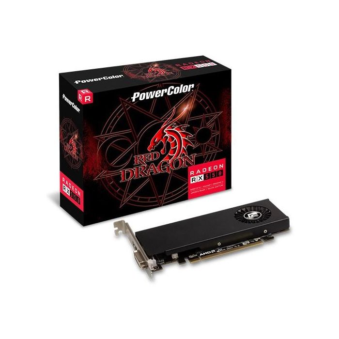PowerColor AXRX 550 4GBD5-HLE Radeon RX 550 Red Dragon LP 4GB GDDR5 Tarjeta Gráfica 1