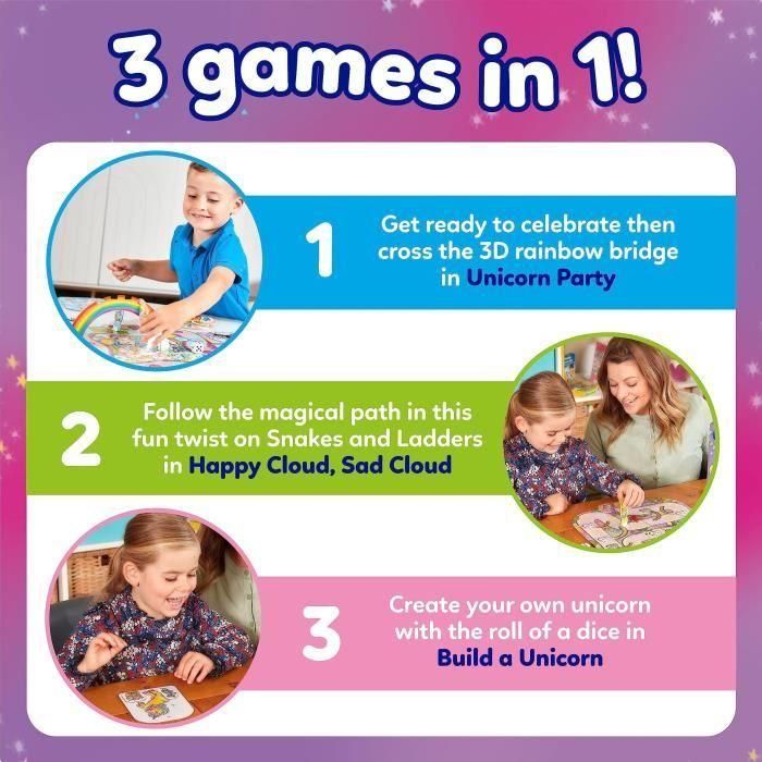Unicornios divertidos - Juego de mesa - HUERTO 3 Unicornios divertidos - Juego de mesa - HUERTO 3