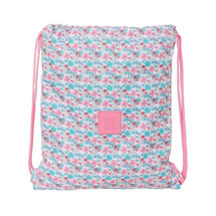 Bolsa Mochila con Cuerdas Moos Flores Multicolor 35 x 40 x 1 cm 0 Bolsa Mochila con Cuerdas Moos Flores Multicolor 35 x 40 x 1 cm 0