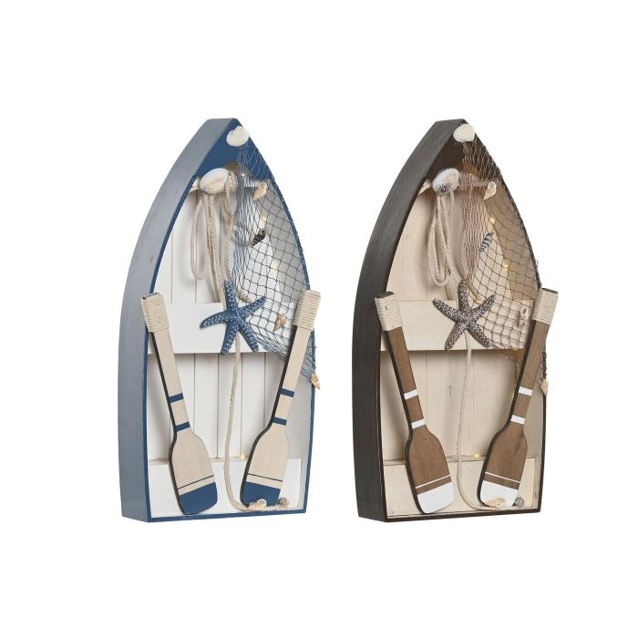 Decoracion Luminosa Atlantico DKD Home Decor Azul Marron 7 x 40 x 20 cm (2 Unidades) 3 Decoracion Luminosa Atlantico DKD Home Decor Azul Marron 7 x 40 x 20 cm (2 Unidades) 3