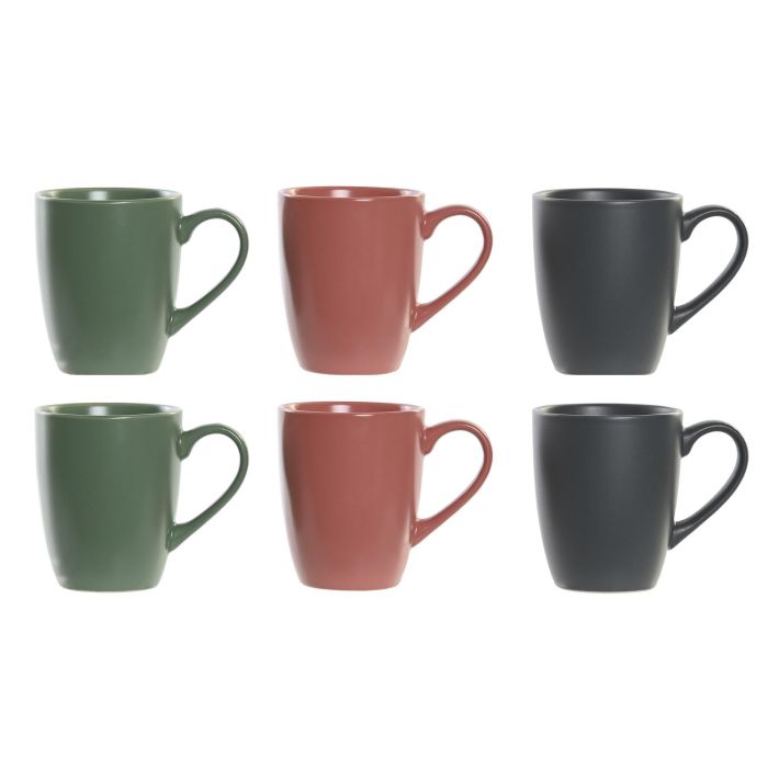 DKD Home Decor Mug Lianfeng 21 Verde Rosa 12 x 17 x 39 cm Set de 6 1