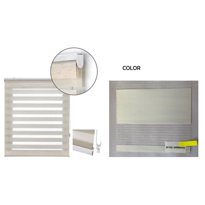 DKD Home Decor Estor Día-Noche Blanco 190 x 80 cm 2