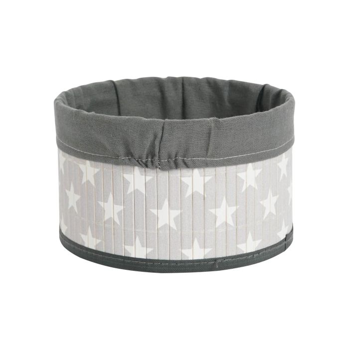 DKD Home Decor Cesta Tradicional Gris Blanco 30x17x30 cm Bambu Poliester Algodon MDF Estrellas Set 4 Piezas 1 DKD Home Decor Cesta Tradicional Gris Blanco 30x17x30 cm Bambu Poliester Algodon MDF Estrellas Set 4 Piezas 1