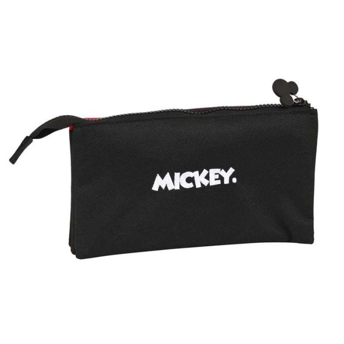 Safta Estuche Portatodo Escolar Triple Cremallera Mickey Mouse Mood 120x220x30 mm 1