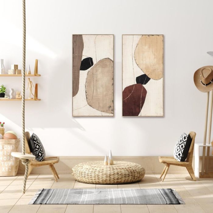 Cuadro Urban DKD Home Decor Marron Beige 5 x 140 x 70 cm (2 Unidades) 3