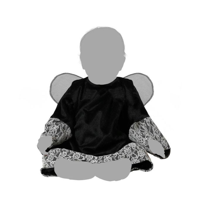 Disfraz de Ángel Oscuro para Bebé Niña de 24 Meses con Alas Translúcidas, Vestido Negro de Poliéster, Ideal para Halloween 2