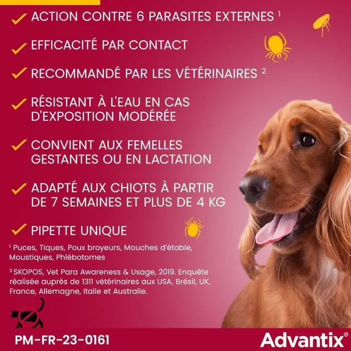Advantix Pipetas Antiparasitarias para Perros Pequeños de 4 a 10 kg - 6 Pipetas 4