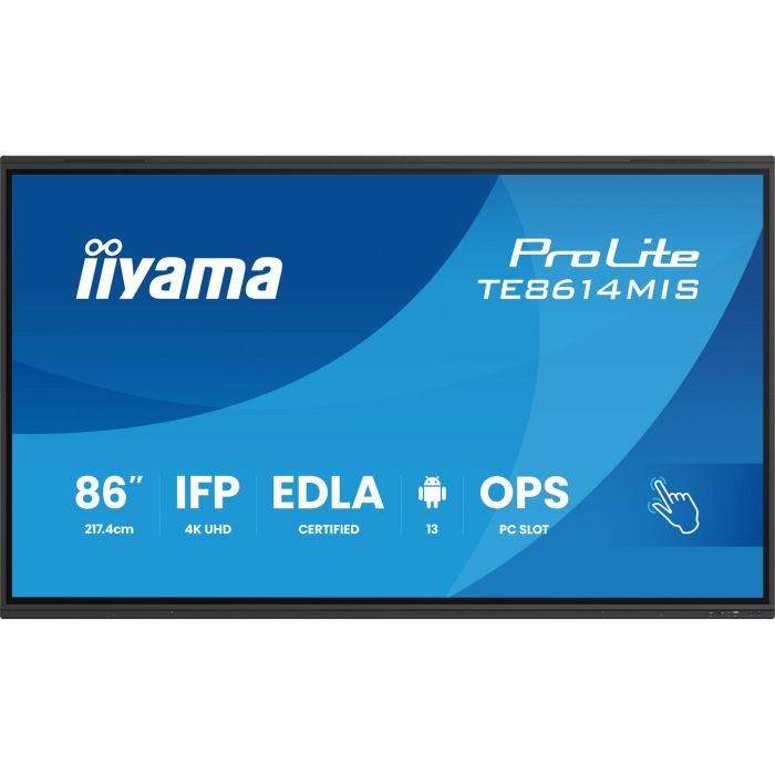 iiyama TE8614MIS-B2AG Pantalla Táctil 4K UHD VA 86" 3840x2160 LED 60Hz 24/7 0 iiyama TE8614MIS-B2AG Pantalla Táctil 4K UHD VA 86" 3840x2160 LED 60Hz 24/7 0