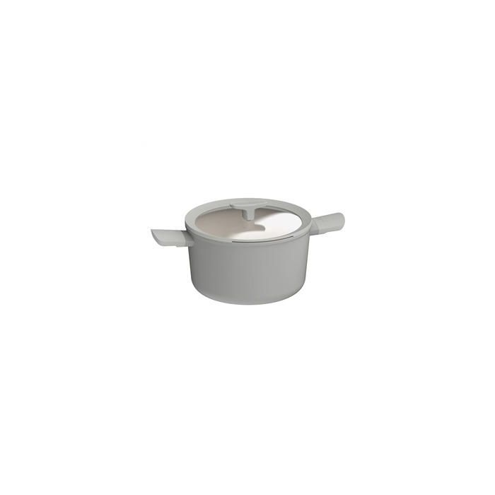 Berghoff Olla de 2 asas 24cm - 5,5L + Tapa, aluminio reciclado con revestimiento cerámico antiadherente