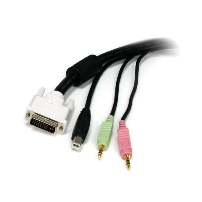 Startechcom Cable KVM 4 en 1 DVI y USB de 1.8m para Conexión de Ordenadores y Periféricos 2