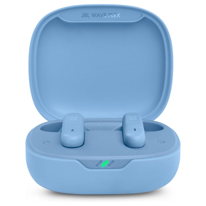 JBL Wave Flex Auriculares Bluetooth con Estuche de Carga, Autonomía 32h, Azules