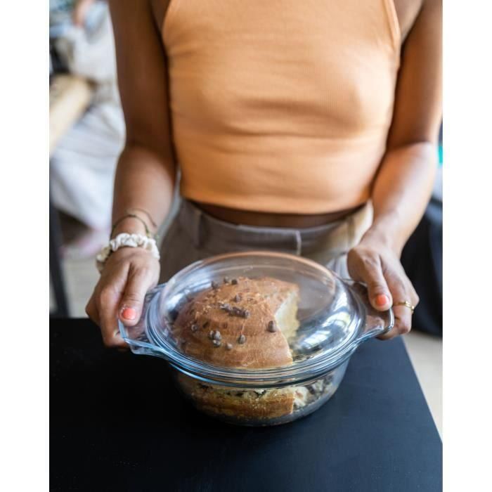 Pyrex PYR3426470296465 Juego de 2 Cazuelas Redondas de Vidrio de 1 L para Horno 5