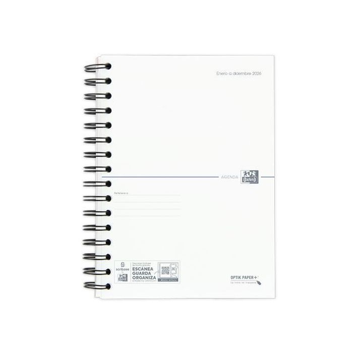 Oxford Recambio Agenda Anual Espiral Doble A5 320 Hojas 2026