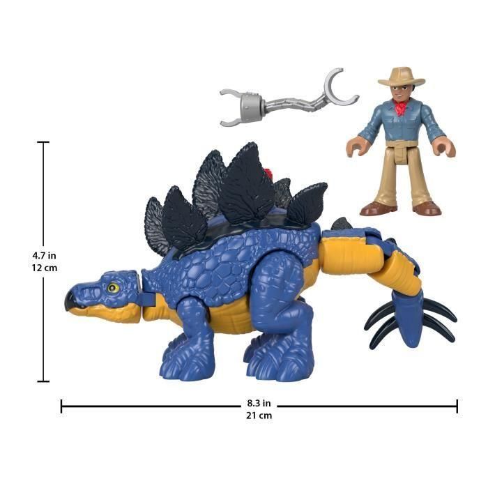 FISHER - PRICE IMAGINEXT - Jurassic World - Stegosaurus And Character - Figura de acción de 1.ª edad - 3 años y más 2