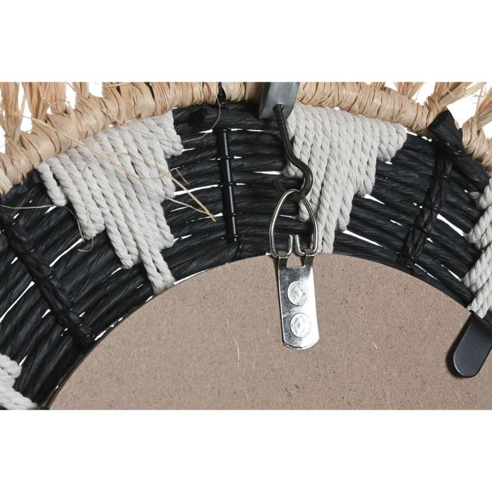 Espejo de pared Home ESPRIT Blanco Negro Natural Tropical 50 x 3 x 50 cm 1 Espejo de pared Home ESPRIT Blanco Negro Natural Tropical 50 x 3 x 50 cm 1