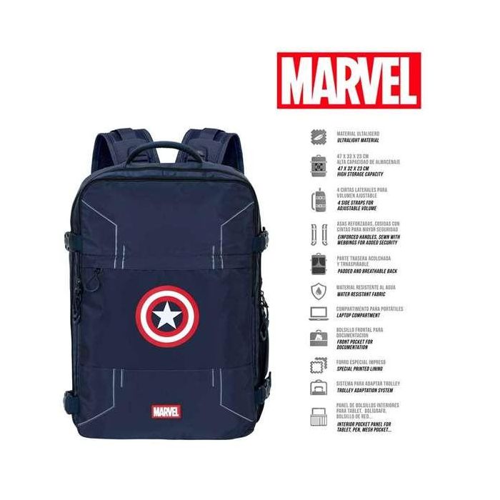 Karactermania Mochila Capitán América Gears 33 x 23 x 47 cm Poliéster Impermeable con Compartimento Portátil 6 Karactermania Mochila Capitán América Gears 33 x 23 x 47 cm Poliéster Impermeable con Compartimento Portátil 6