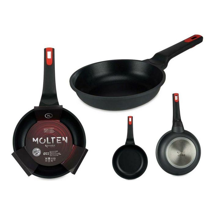 Sartén Kinvara 77776 Molten Negro Aluminio Plástico Baquelita Aluminio fundido 3