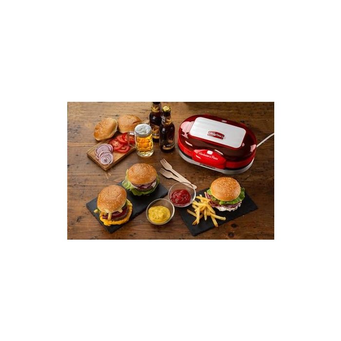 Ariete 205/00 Máquina de Hamburguesas Party Time Roja - Diseño Exclusivo y Compacto 5 Ariete 205/00 Máquina de Hamburguesas Party Time Roja - Diseño Exclusivo y Compacto 5