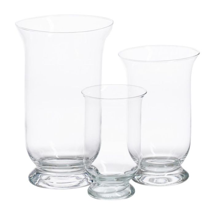 Jarrón Decoración Transparente Cristal 18 X 18 X 30 cm