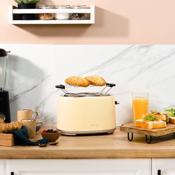 Tostadora Cecotec Toast&Taste 1000 Retro Double 980 W Amarillo 1 Tostadora Cecotec Toast&Taste 1000 Retro Double 980 W Amarillo 1