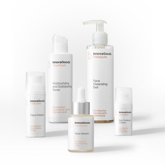 Pack de Rutina Facial Kombucha InnovaGoods 1 Pack de Rutina Facial Kombucha InnovaGoods 1
