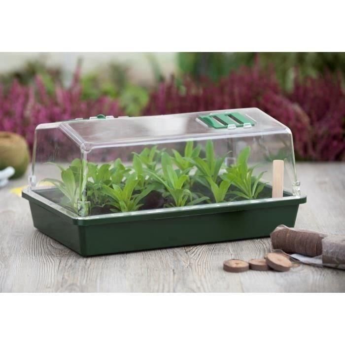Nature Terrina de Invernadero Rígida con Cubierta Transparente Ventilada, Aireadores Deslizantes y Control de Humedad 37.5x24x18 cm Nature Terrina de Invernadero Rígida con Cubierta Transparente Ventilada, Aireadores Deslizantes y Control de Humedad 37.5x24x18 cm
