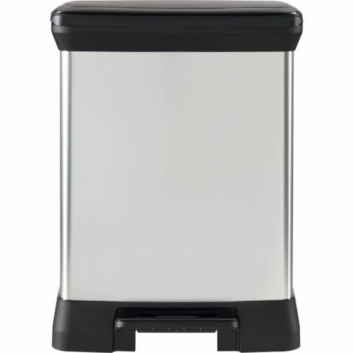 Curver CUR3253922164245 Cubo de Basura Rectangular Deco Bin 50L Gris Metalizado 39x29x51 cm Diseño Elegante Curver CUR3253922164245 Cubo de Basura Rectangular Deco Bin 50L Gris Metalizado 39x29x51 cm Diseño Elegante