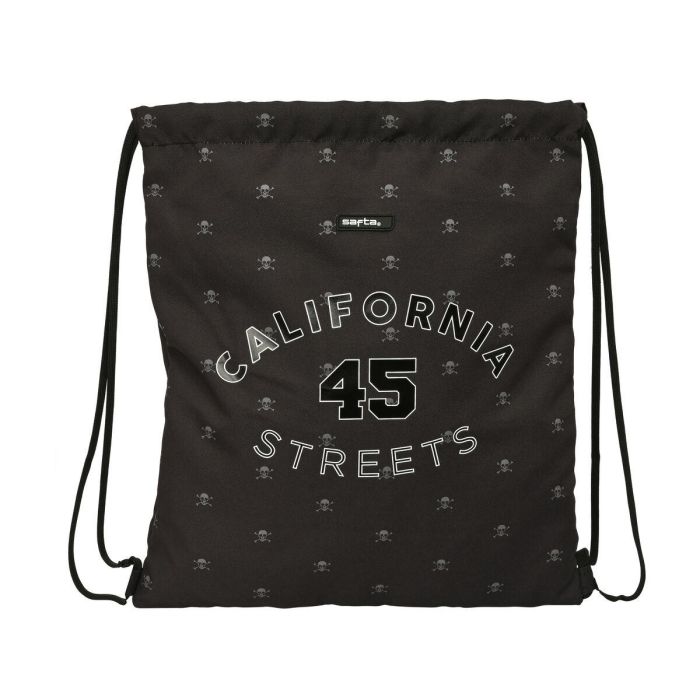 Bolsa Mochila con Cuerdas Safta California Negro 35 x 40 x 1 cm 0 Bolsa Mochila con Cuerdas Safta California Negro 35 x 40 x 1 cm 0